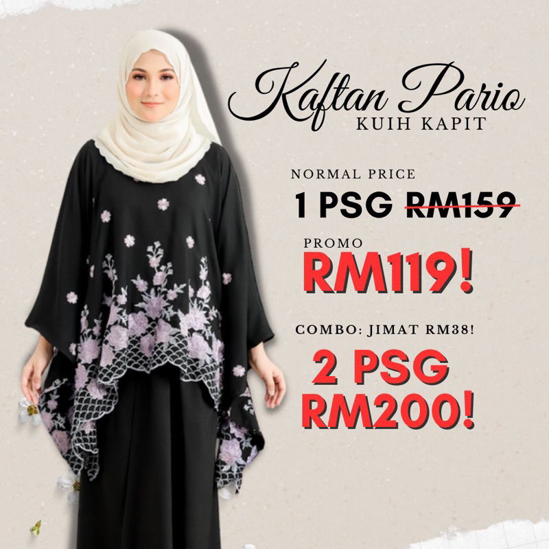Clear Stock Kaftan Pario volume 2 Murah Baju Sulam Pario Baju Kurung ...
