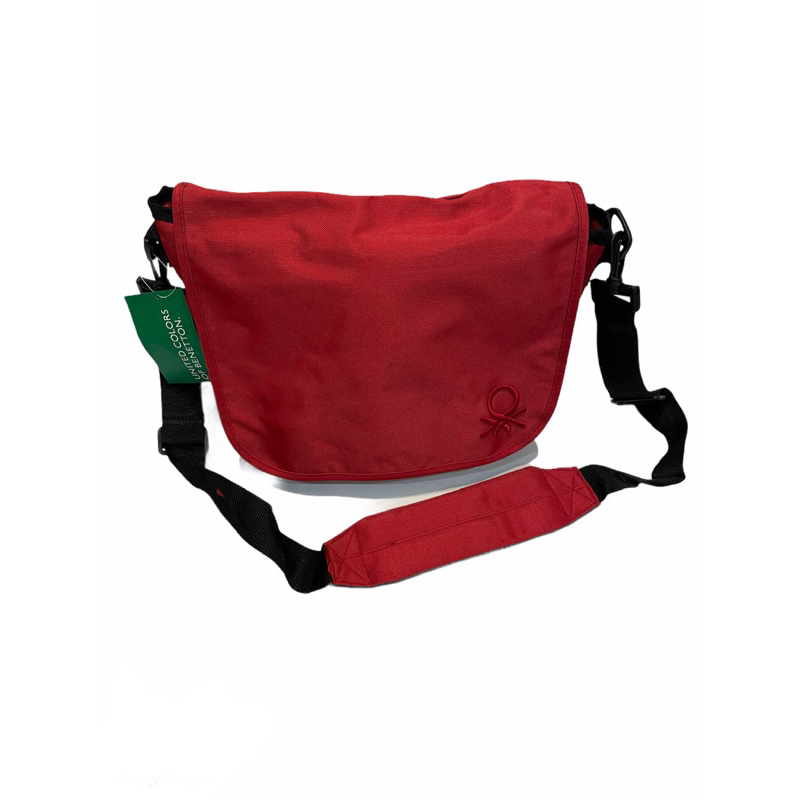 United Colors Of Benetton Shoulder Bag (Green/Red) Shopee Malaysia