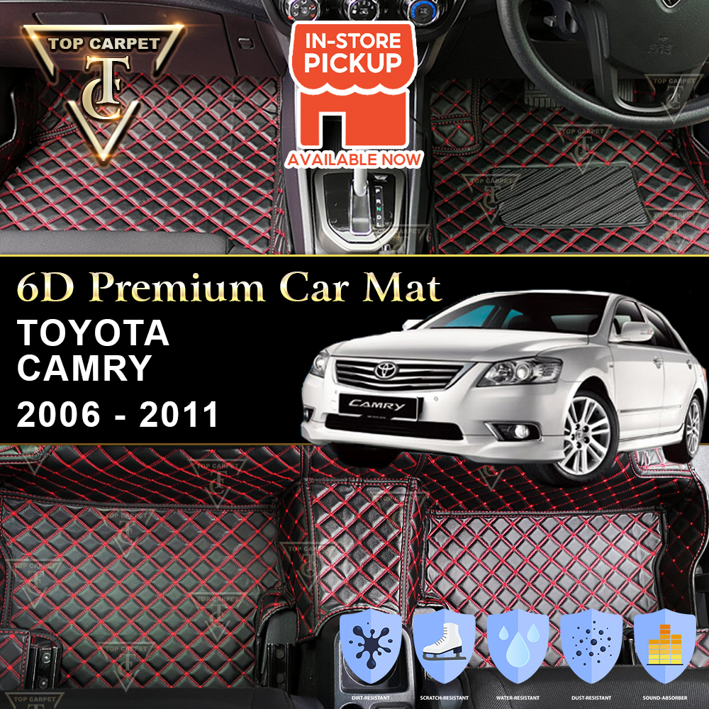 TOYOTA CAMRY ( 2006 2011 ) VIP 6D CAR CARPET PU LEATHER CAR MAT FLOOR