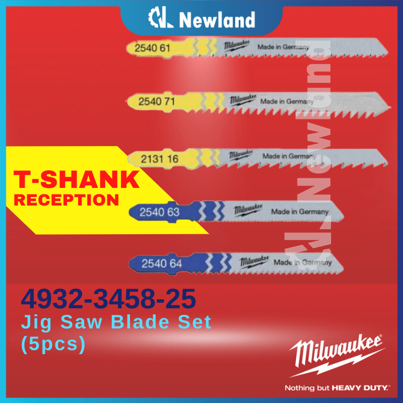 Milwaukee Jigsaw Blade Set (5pcs) 4932345825 Shopee Malaysia
