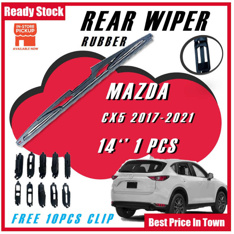 Rear Car Wiper Rubber For MAZDA CX5 20172021 Wiper Kereta pengelap belakang 14 Inch Free 10pcs