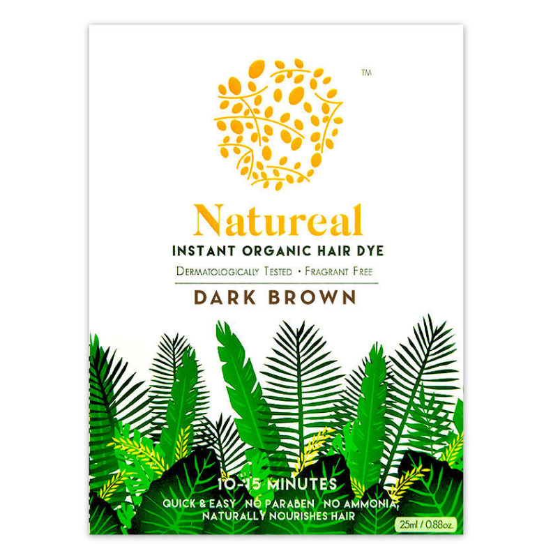 NATUREAL INSTANT ORGANIC HAIR DYE DARK BROWN 25ML Shopee Malaysia