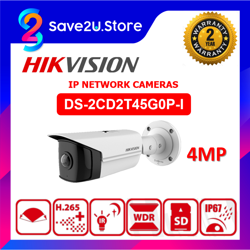 【Ready Stock】HIKVISION DS-2CD2T45G0P-I SUPER WIDE ANGLE FIXED BULLET ...