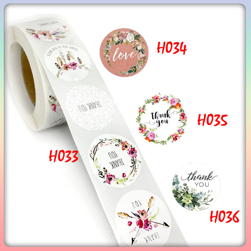 [Ready Stock] 500pcs Round Thank You Sticker White Labels Sticker For ...