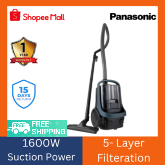 PANASONIC MCCL601 POWERFUL 1600W CYCLONE BAGLESS CANISTER VACUUM