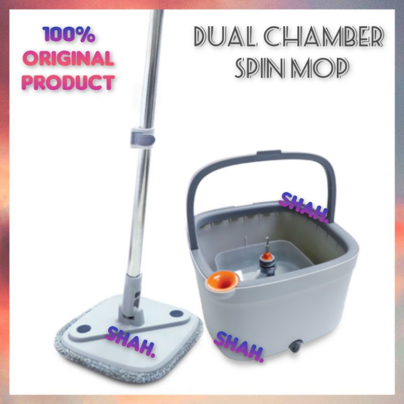 COSWAY Dual Chamber Spin Mop (1 Set) & Mop Refill (1pcs) CodeRA0931