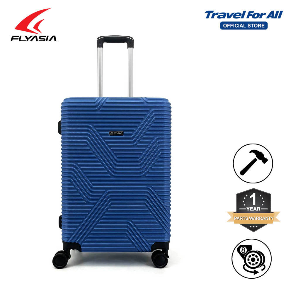 FLYASIA Razor ABS Hard Case Luggage Bag Blue/Yellow (24") Shopee
