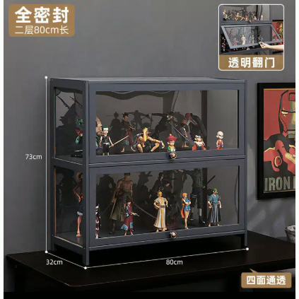 Black Hand-Made Display Cabinet Model Toy Transparent Glass Acrylic ...