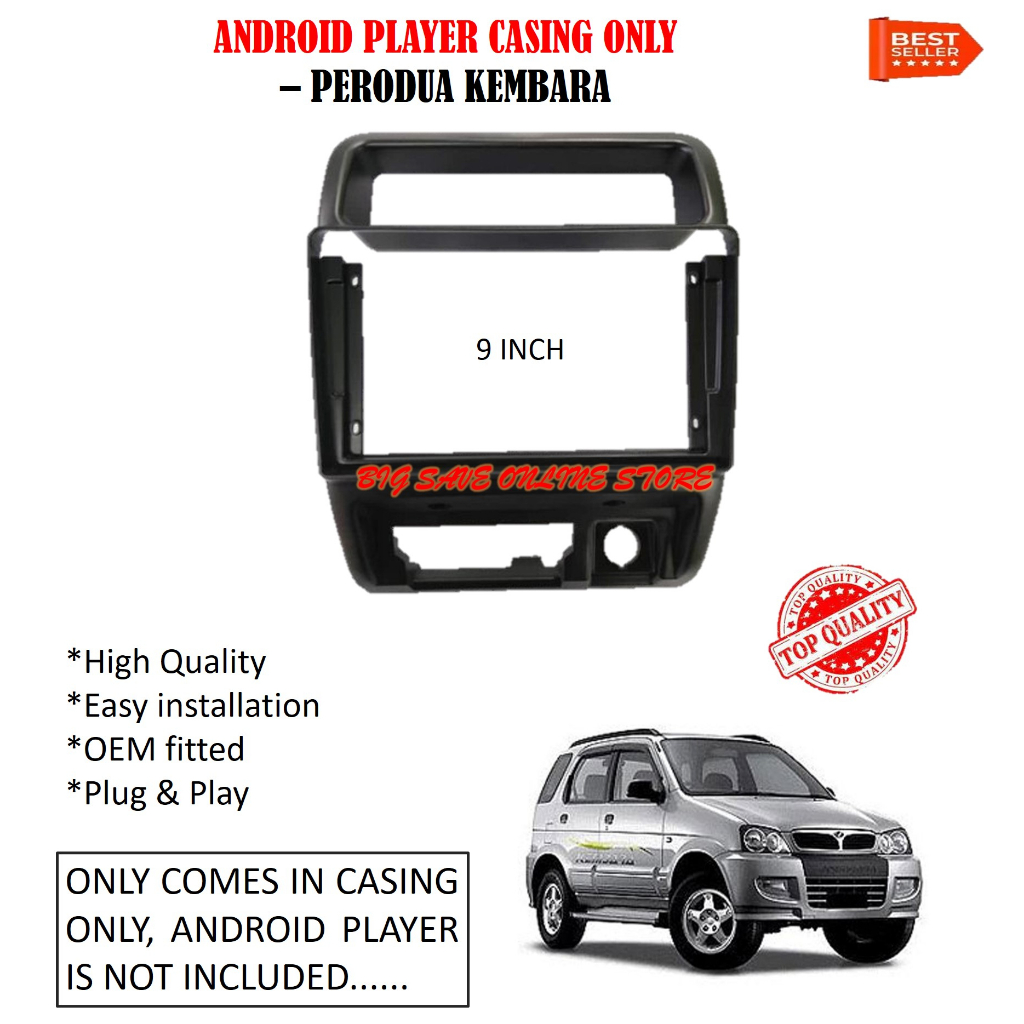 ANDROID PLAYER CASING FOR PERODUA KEMBARA 9 INCH | Shopee Malaysia