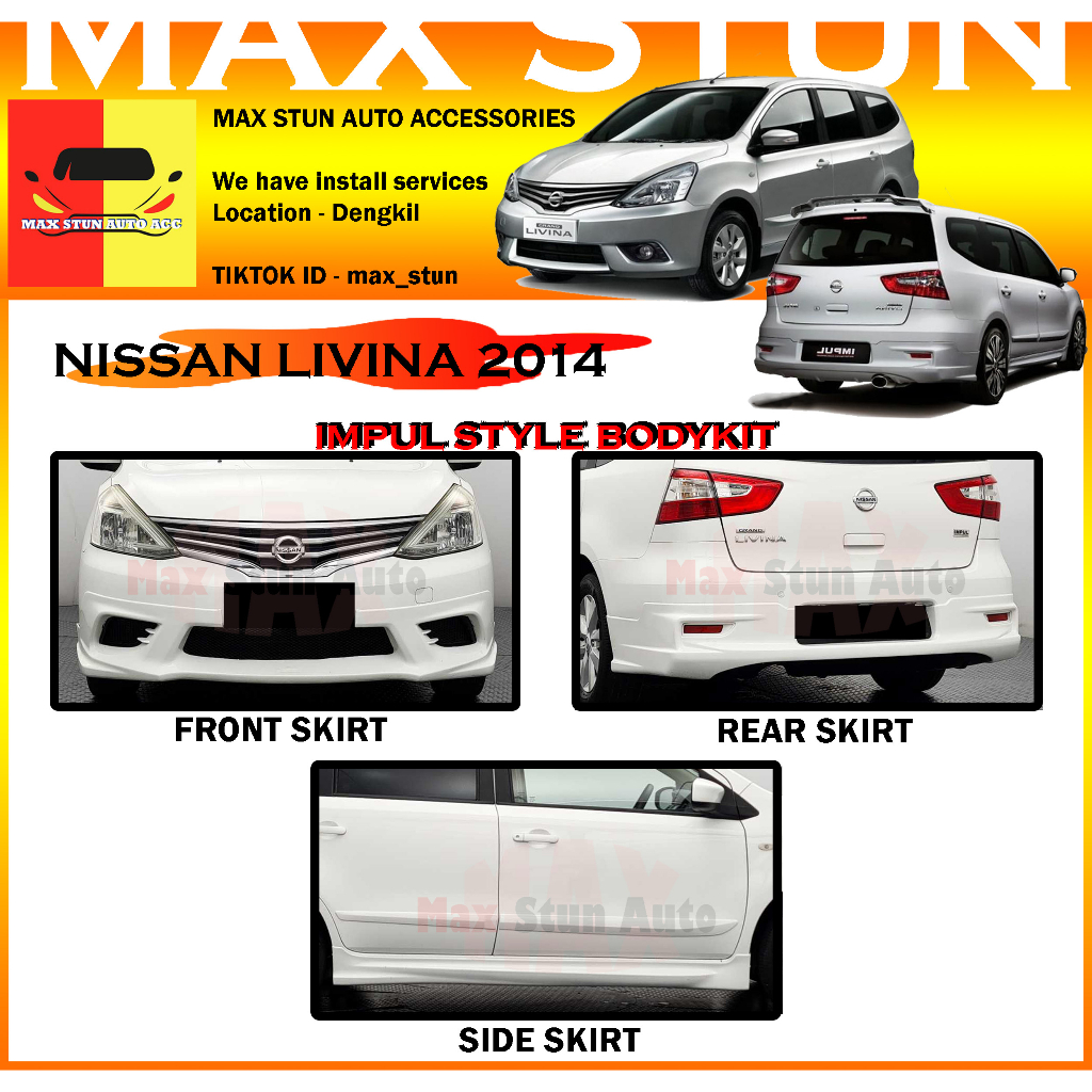 NISSAN LIVINA 2014 IMPUL FULL SET BODYKIT IP BUMPER SKIRT LIP FOR GRAND