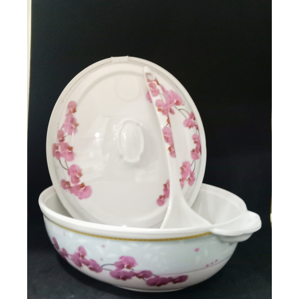 Soup bowl with spoon melamine 3pcs Shopee Malaysia