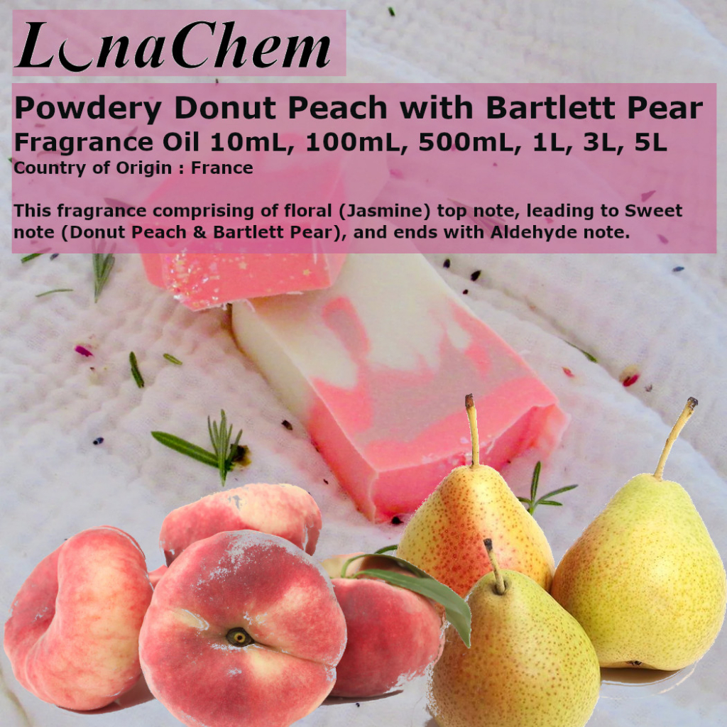 Powdery Donut Peach with Bartlett Pear Fragrance Oil / Perfume / Pati