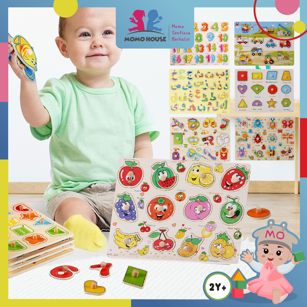 [TERMURAH]ABC Wooden Puzzle Educational Animals Bathroom Jawi Toys