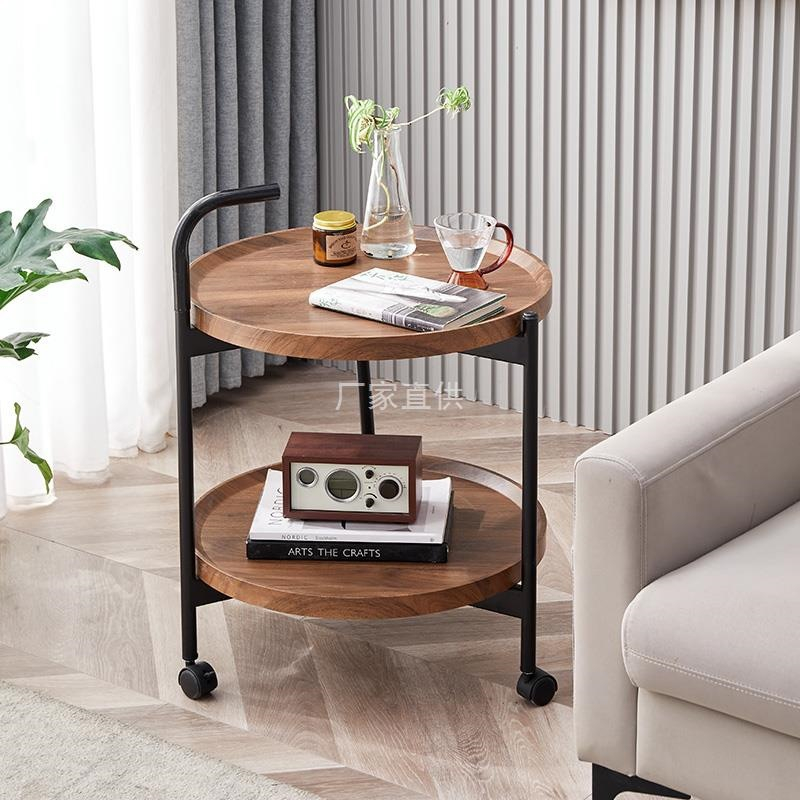 Simple Sofa Side Table Living Room Small Apartment Movable Coffee Table ...