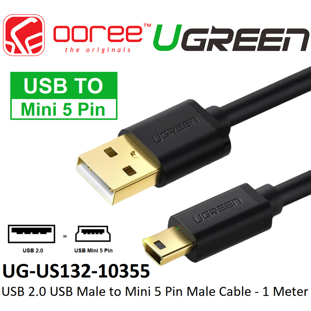 UGREEN US132 Mini USB Cable USB to Mini 5 Pin Fast Charging Data Cord ...
