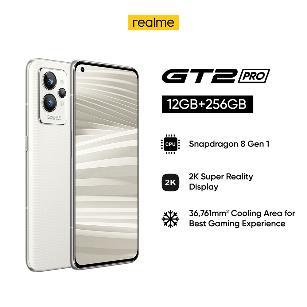 realme GT 2 Pro Snapdragon 8 Gen 1 Platform 2K Super Reality Display (12GB  RAM + 256GB ROM)