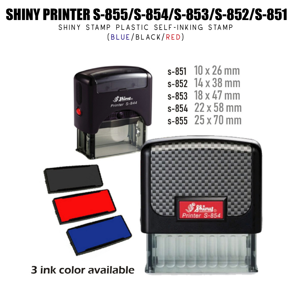 SHINY PRINTER S-855/S-854/S-853/S-852/S-851 - NO RUBBER | Shopee Malaysia