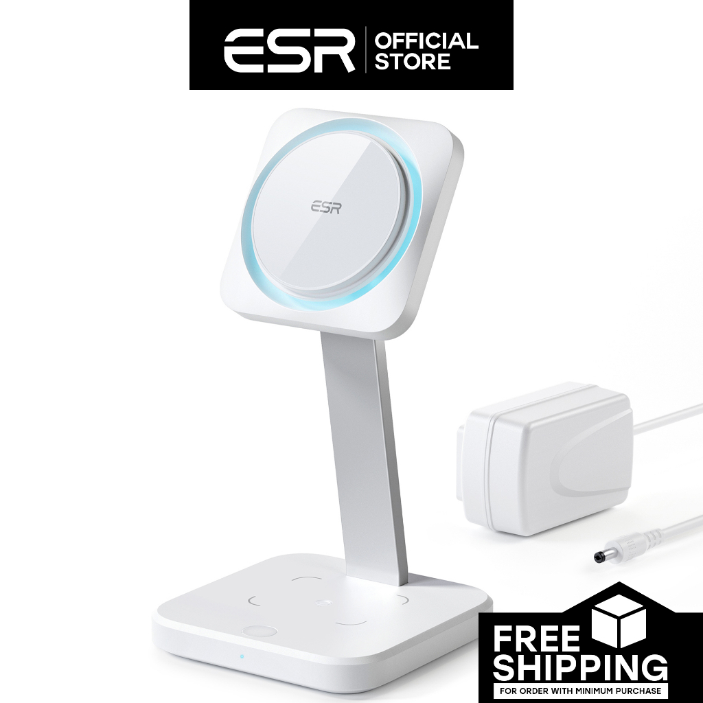 ESR HaloLock 2 in1 Wireless Charger with CryoBoost, Phone-Cooling Fast ...