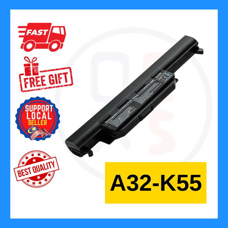 Batteria New Net Per ASUS A32/A33/A41-K55, A45, A55, K55, R500, X45 – 5200mAh 10.8-11.1V - 2