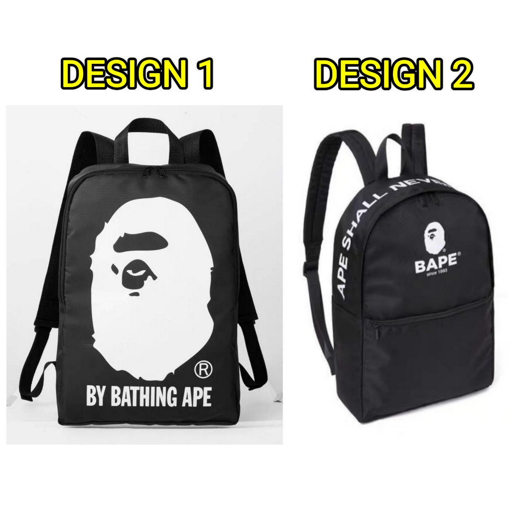 AG) High Quality Large Size Bape Backpack School Bag Bag pack laptop