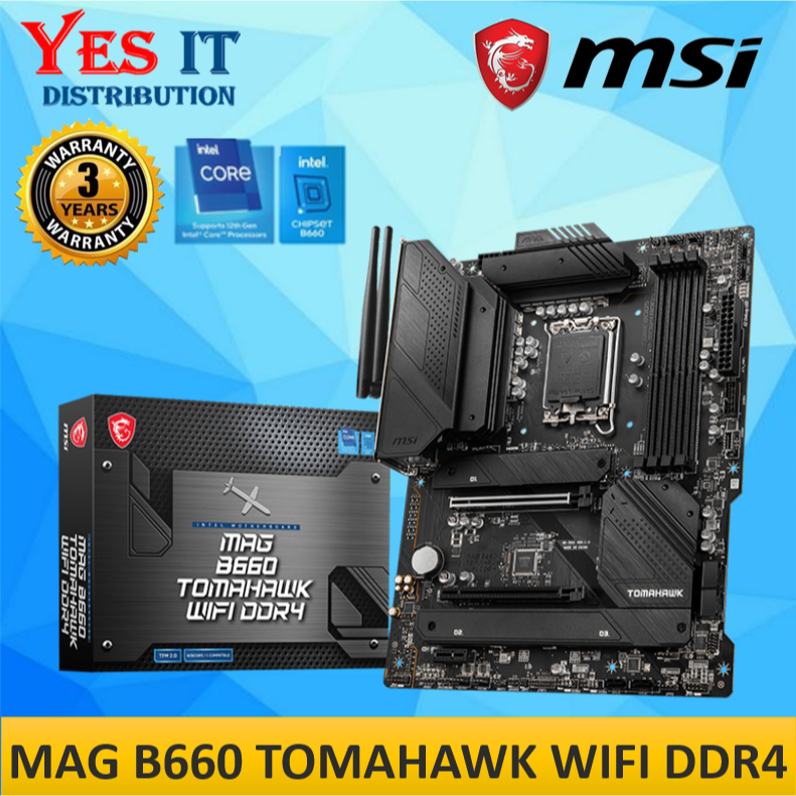 MSI MAG B760 TOMAHAWK WIFI DDR4 LGA 1700 ATX Gaming Motherboard