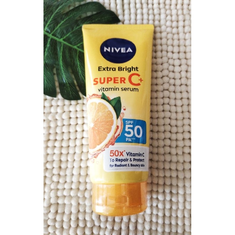 NIVEA Extra Bright Super C+ SPF50 Vitamin Serum Body Lotion (320ml ...