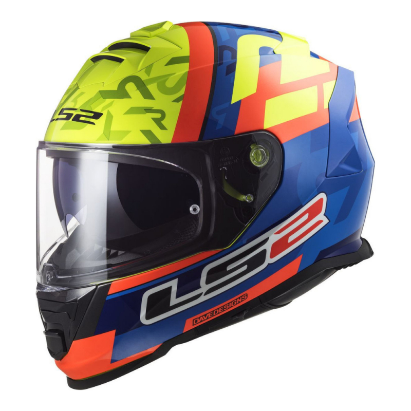 LS2 FF800 SALVADOR REPLICA BLUE HI VIS YELLOW Motorcycle Helmet ...