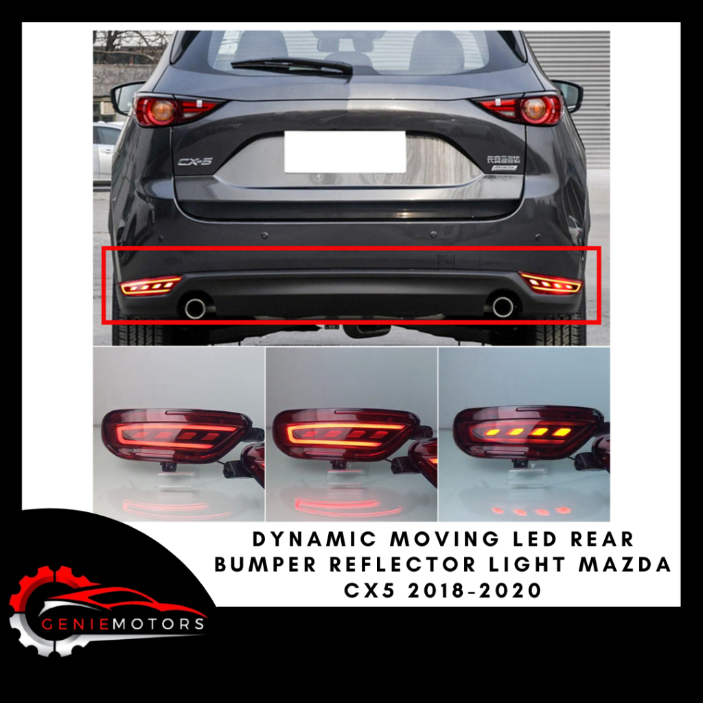 MAZDA CX5 20182020 Dynamic Moving LED Rear Bumper Reflector Light HIGH