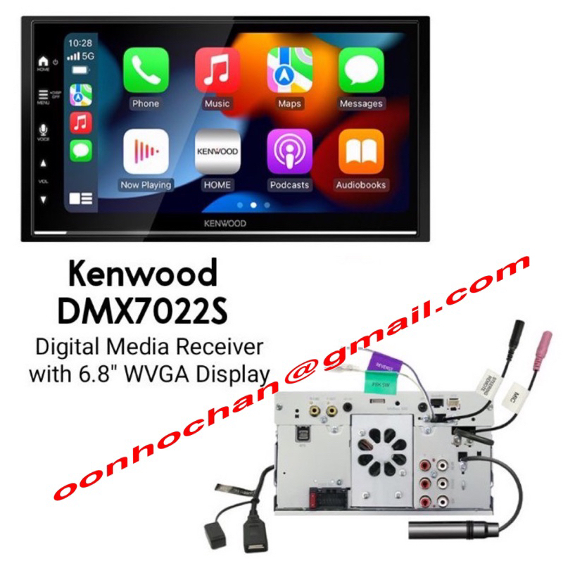 KENWOOD DMX7022S 6.8 INCH WVGA MULTIMEDIA & NAVIGATION APPLE CARPLAY