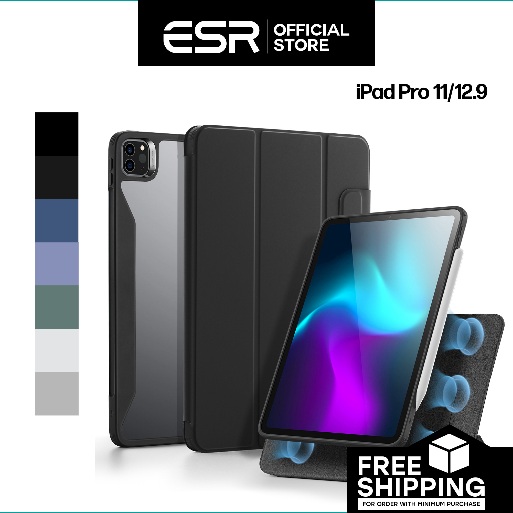 ESR Rebound Hybrid Case 360 with PC Back and Pencil Slot for iPad Pro