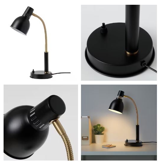 IKEA BASTERUD Work lamp / Table Lamp / Study Lamp , black Shopee Malaysia