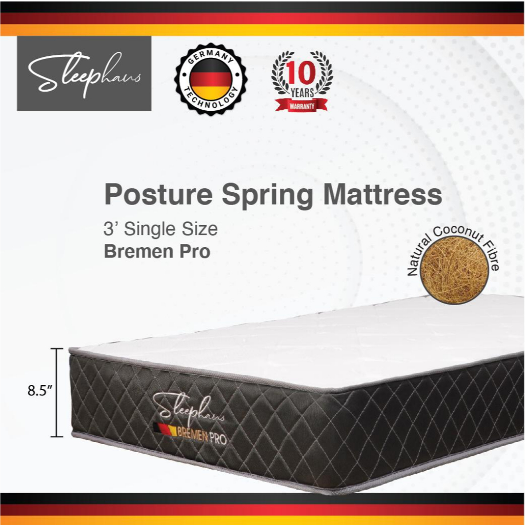 Sleephaus 8.5" Bremen Pro German Mattress All Size Single/Super Single