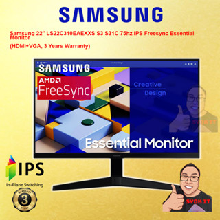 MONITOR LED 27 SAMSUNG LF27T350FHLXPE IPS 1920x1080 VGA HDMI  5MS/75Hz/FREESYNC