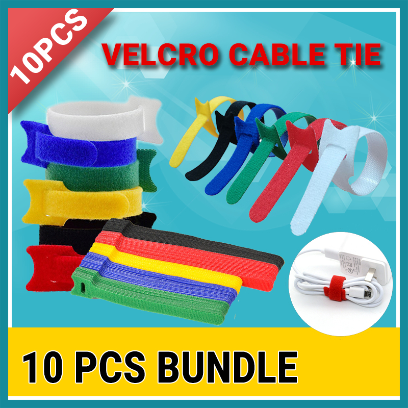 READY STOCK Velcro Cable Ties Wire Organizer Cable Band Cable tie