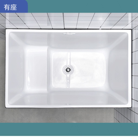 Bathtub With Seat Tab Mandi (ORI) Rectangle High Quality Free Standing