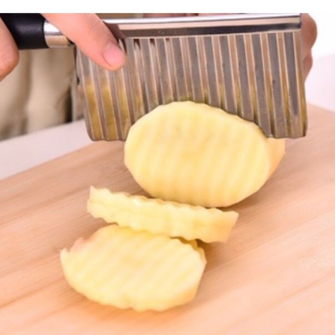 Quality Stainless Steel Potato Chip Vegetable Crinkle Wavy Cutter ...