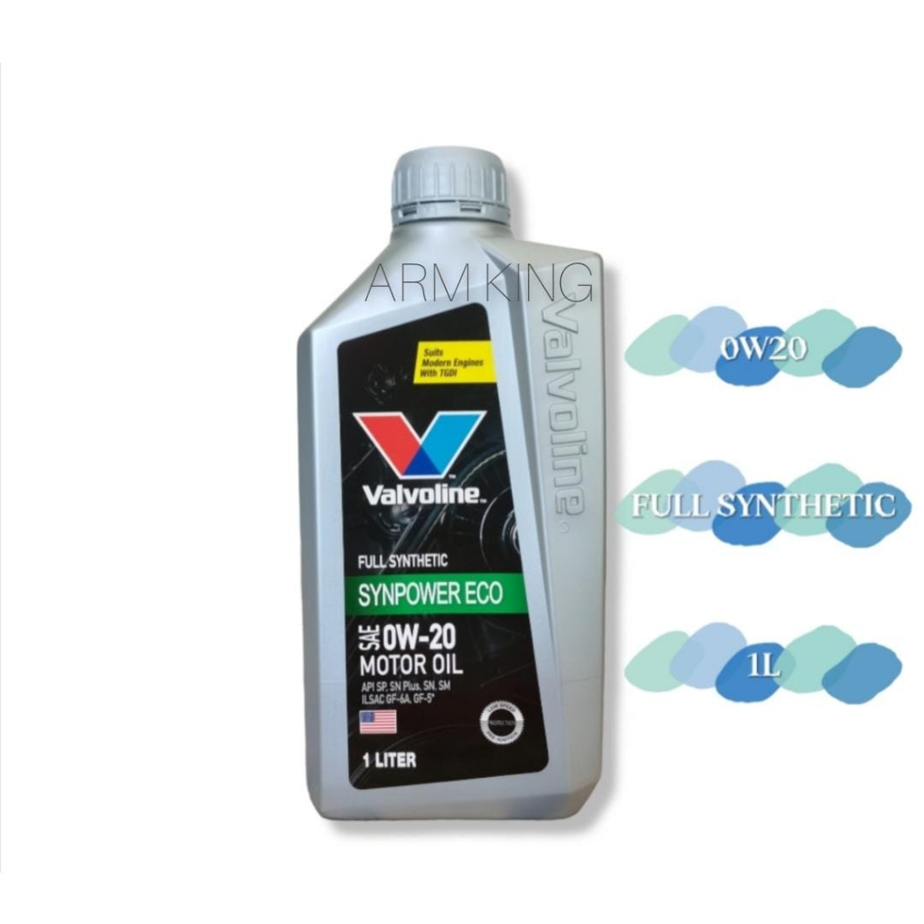 (VALVOLINE) 0W20 Synpower Fully Synthetic Engine Oil 1L | Shopee Malaysia