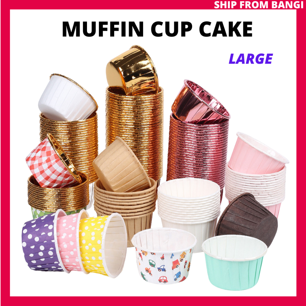 Large Muffin Cup Cake Paper Cup Gold Coated Baking Paper Cup High