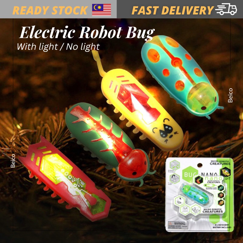 Mini Electric Robot Beetle Interactive Cat Toy Cats Chasing Fun Realistic Beetle Funny Cat Toy Play Chase Exercise Shopee Malaysia