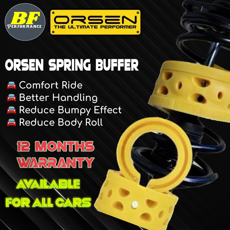 Orsen Yellow Universal Silicone Coil Spring Buffer Proton Perodua