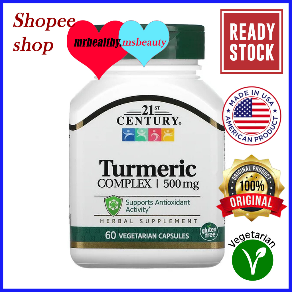 21st Century, Turmeric Complex, 500 mg, 60 Vegetarian Capsules Shopee