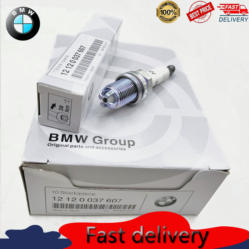 【4pcs】Original Iridium Spark Plug 12120037607BKR6EQUP For BMW E34 E36