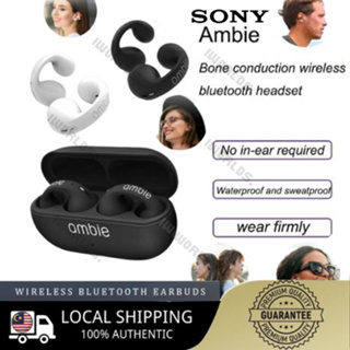 For Ambie Sound Earcuffs Ear Bone Conduction Earring Type Wireless  Bluetooth Earphones IPX5 Waterproof Sport Headphones Earbuds