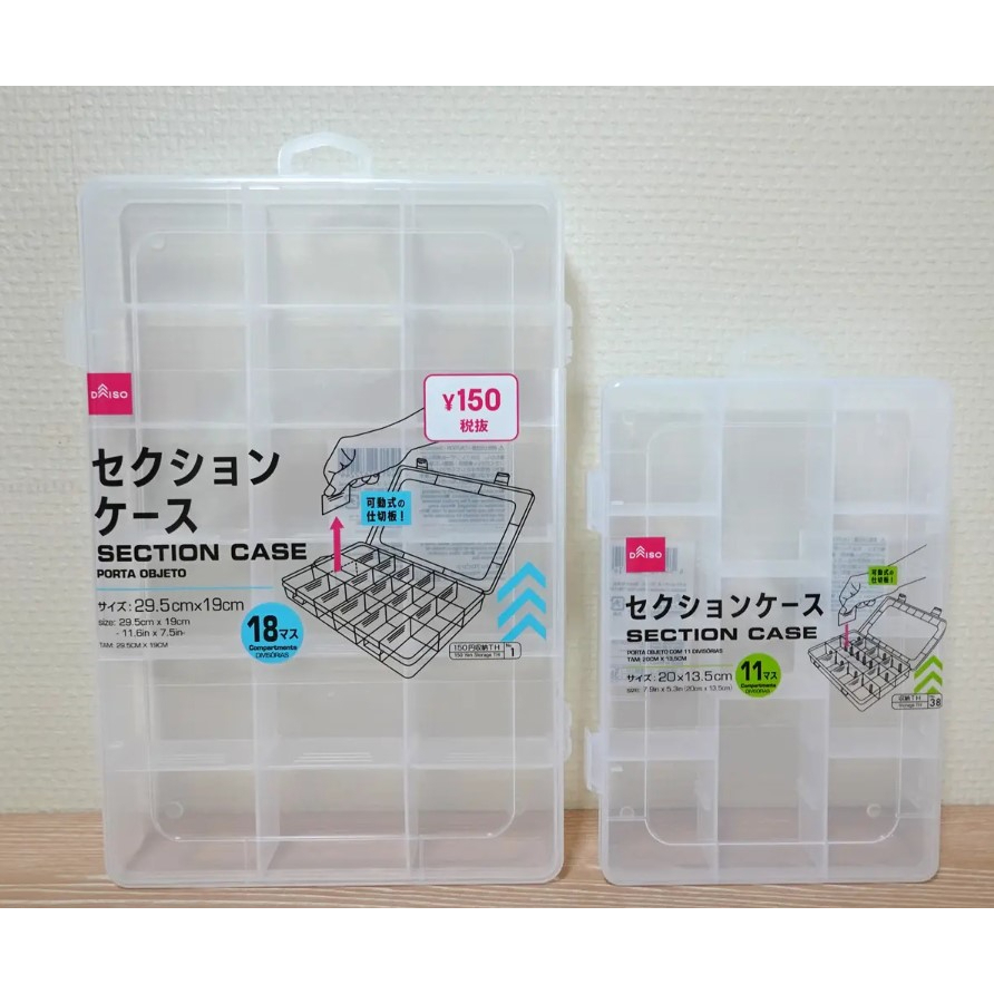 Daiso Storage Box Compartments Box Storage Case Box Section Case
