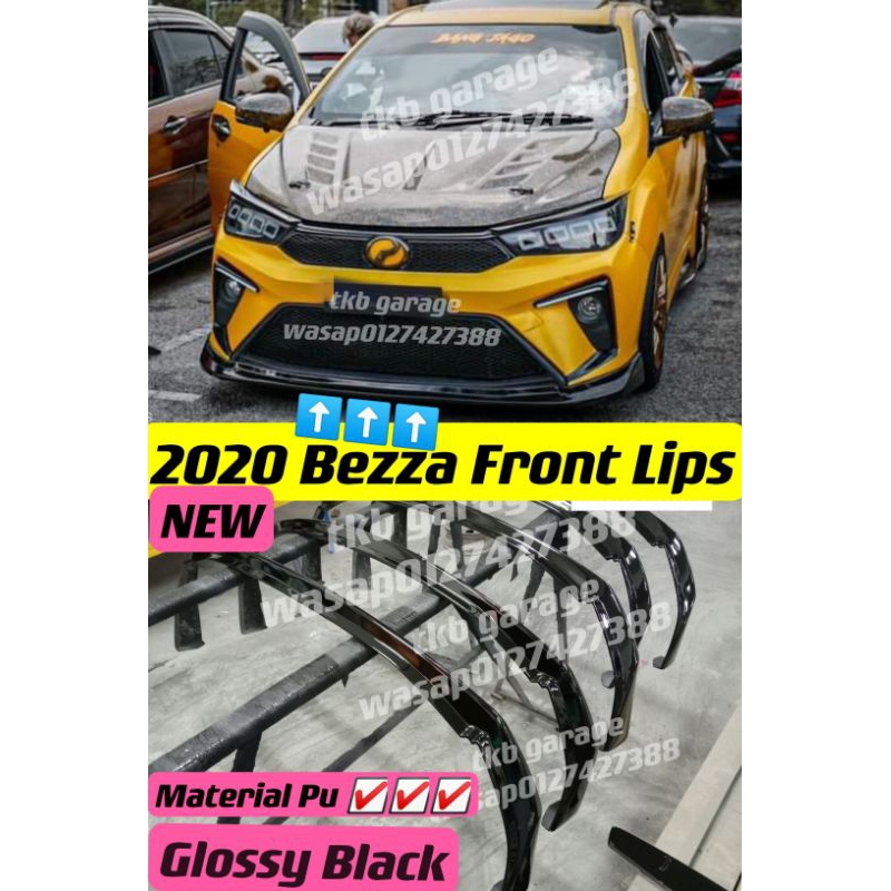 perodua bezza 2020 takero front v lips skirt diffuser | Shopee Malaysia