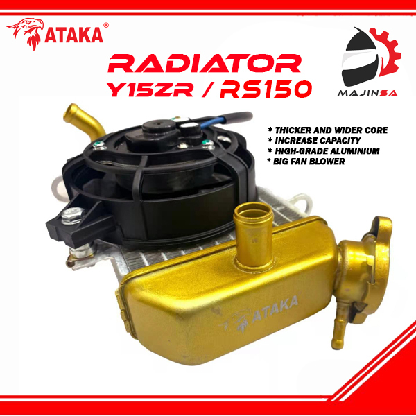 ATAKA RACING RADIATOR WITH BIG FAN BLOWER 500ML 32MM Y15ZR RS150 ...