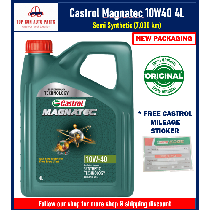 Castrol Magnatec W Engine Oil L Semi Synthetic Original With New Packaging Shopee