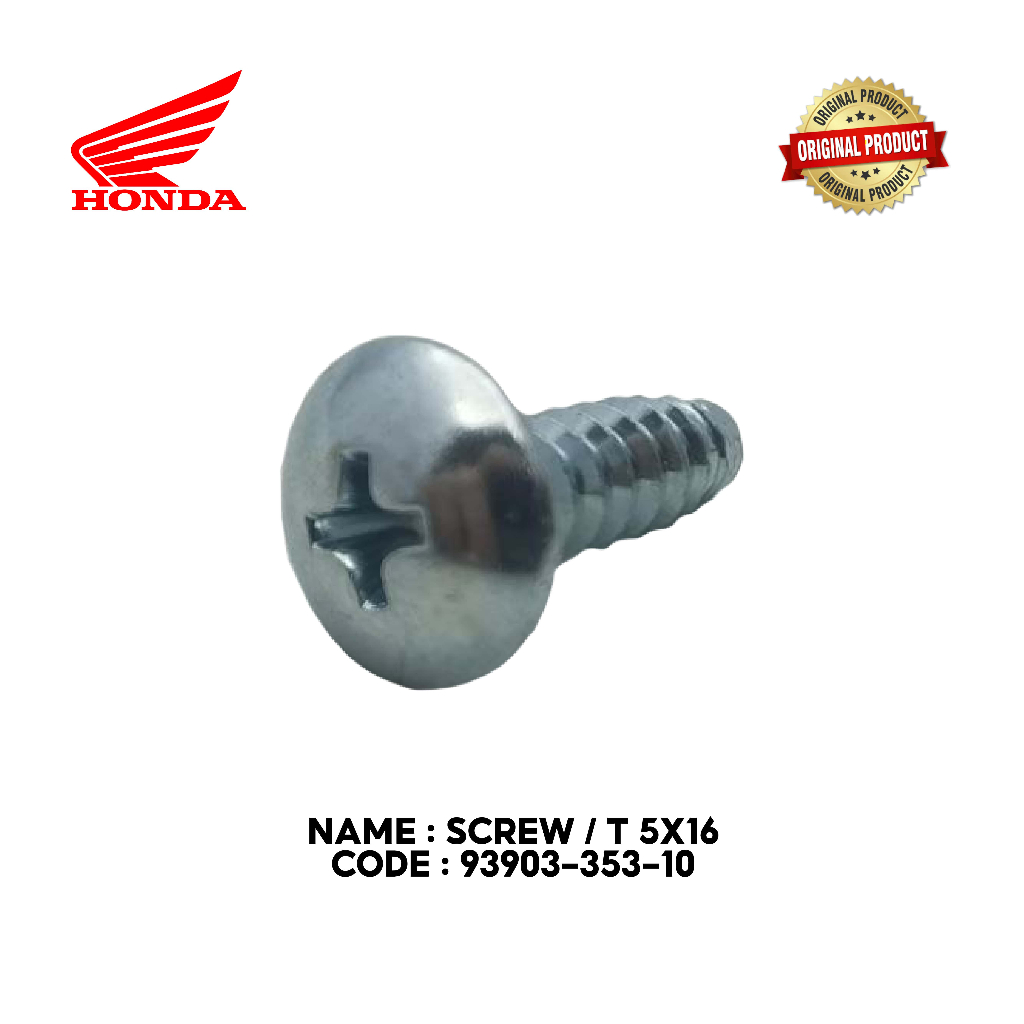 HONDA RS150R Tapping Screw 5X16 93903-353-10 | Shopee Malaysia