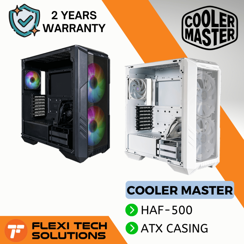 Flexi Tech COOLER MASTER HAF-500 Mid Tower Case PC Desktop ATX Casing ...