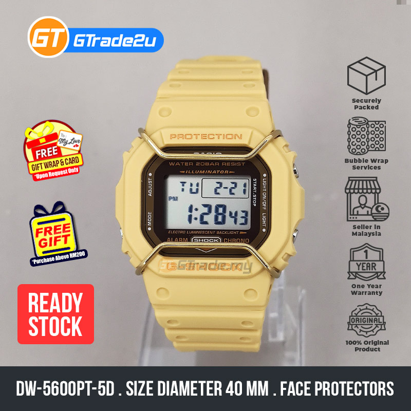 Casio G-Shock Uomo Grigio Quadrante Digitale DW-5600PT-5DR (G1334